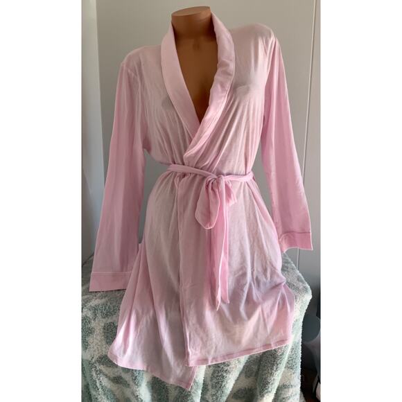 Victoria's Secret Other - Victoria's Secret Cotton Blend Robe sz X-Large So Soft Long Sleeve Baby Pink
